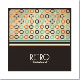 Retro Background Posters and Art